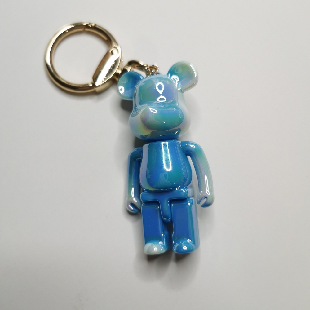Iridescent Blue Bear Keychain